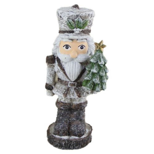 Figurina craciun nutcracker cu brad din rasina 18cm at220871