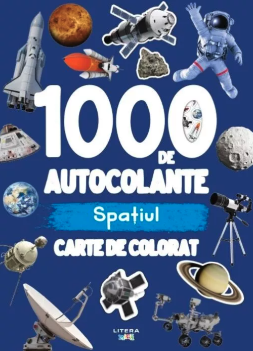 1000 de autocolante. Spatiul. Carte de colorat