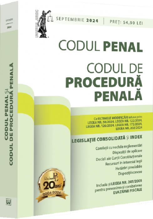 Codul penal si codul de procedura penala Septembrie 2024 - Dan Lupascu