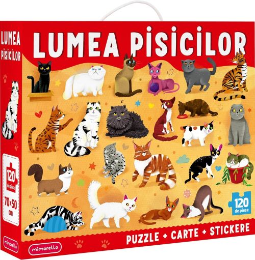 Puzzle 120 piese - Lumea pisicilor