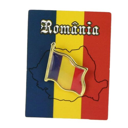 Insigna steagul Romaniei 2 cm din metal