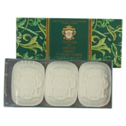 Set sapun vetiver & argan 3x125gr