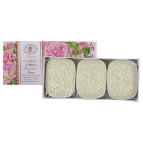 Set sapun provence rose 3x125 gr saponificio artigianale