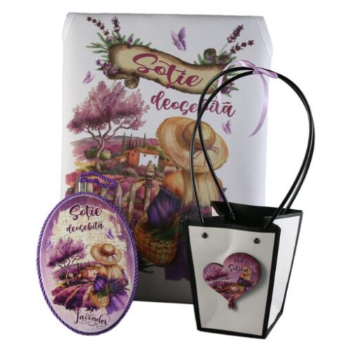 Set cadou sotie deosebita cu 3 piese lavender 30026