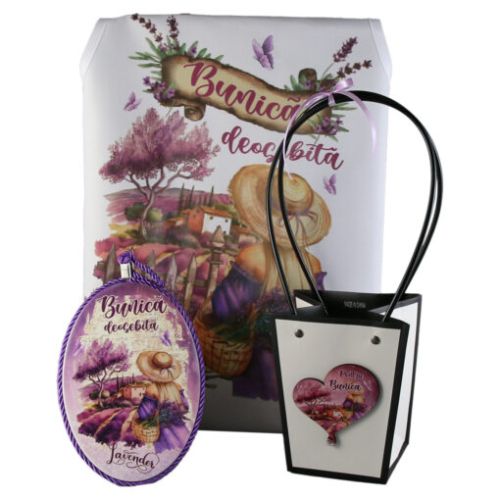 Set cadou ,bunica deosebita cu 3 piese lavender 30025