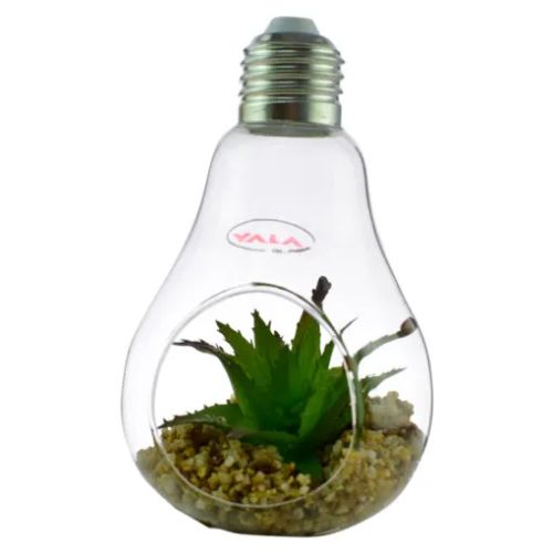 Planta artificiala in recipient de sticla forma bec 427039