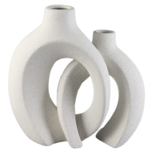 Set 2 vaze ceramica 21cm alb 243318