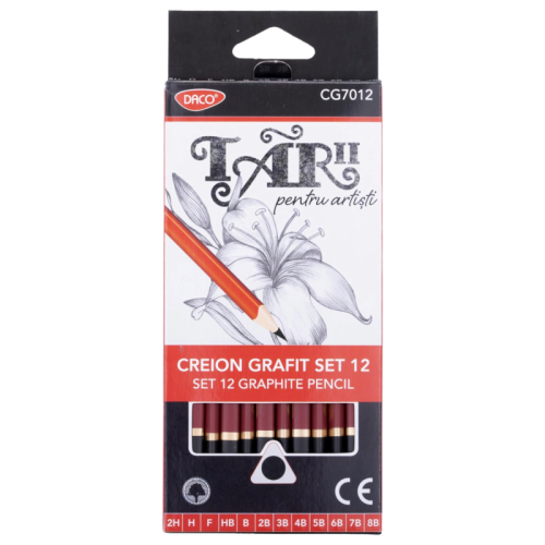 Creion negru 2h-8b daco 12/set cg7012