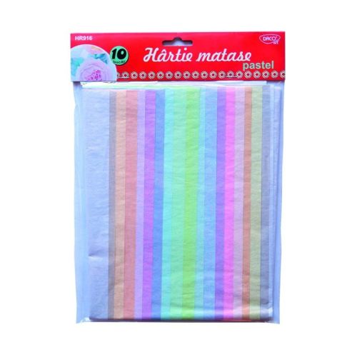 Hartie matase pastel 10coli 10cul daco hr916