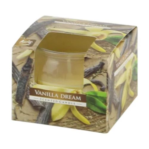 Lumanare parfumata in pahar sticla vanilla dream bolsius