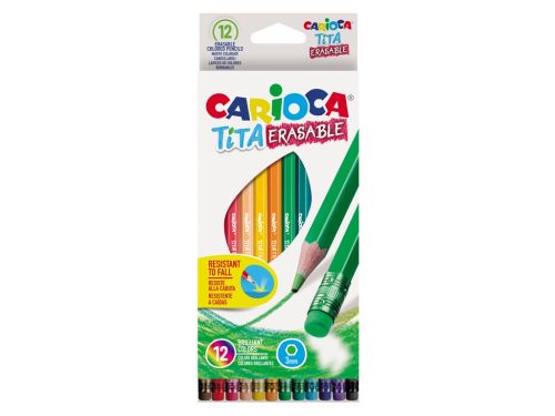 Creioane color cu guma tita erasable carioca skr132