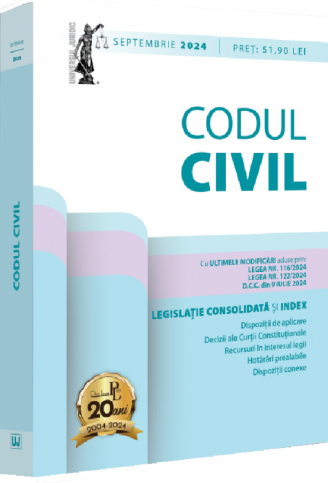 Codul civil. Legislatie consolidata si Index Septembrie 2024 - Dan Lupascu