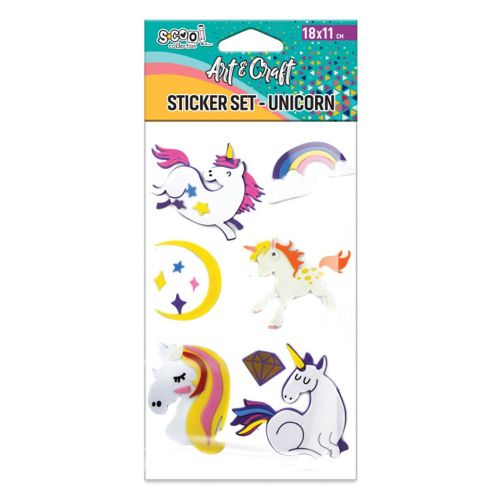 Accesorii craft stickere 3d unicorni s-cool sc2606