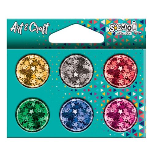 Accesorii craft confetti mix 6x1.50gr s-cool sc2600